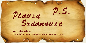 Plavša Srdanović vizit kartica